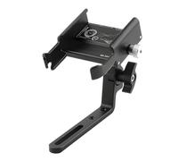 Genérico Aluminum Alloy Holder - Motorcycle Phone Mount for Riders | Secure Lock with 360° Rotation Clamp, Adjustable Fit 2.28-3.94 Inches Width, Scooter Handlebar, Travel Riding Navigation