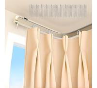Genérico Aluminum Flexible Curtain Track, Ceiling/Wall Mount Curtain Rail System, Curved Shower Curtain Rod, For Curved Shower Curtain, RV(Golden,540cm/17.7ft)