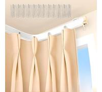 Genérico Aluminum Flexible Curtain Track, Ceiling/Wall Mount Curtain Rail System, Curved Shower Curtain Rod, For Curved Shower Curtain, RV(Blanca,580cm/19ft)