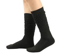 Genérico Amarillo Fluo Niño para mujer Calcetines de montones Calcetines altos en la rodilla Festival de calcetines Gainant Muslo, Le Noir, Talla única