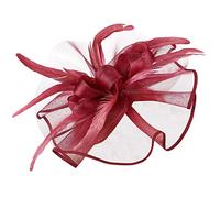 Genérico ámbar dental sombreros iglesia pluma, clip Fascinators sombrero de tapa para bufanda niña de 2 años, rosa fuerte, Talla única