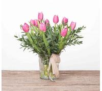 Genérico AMBORELLA | Ramo de 10 tulipanes color rosa. | Entrega Rápida y Cuidada | Con Tarjeta de Dedicatoria Personalizada | Ideal para Regalo Sorpresa | Flores a Domicilio