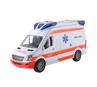 Genérico Ambulance, Toy, Truck, Realistic Lights, Playable Stretcher Accessory, Ideal for Indoor Outdoor Pretend Play for Kids, 10.63x3.94x5.51 Inches, White Red Color, 1 Piece