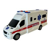 Generico Ambulancia - Juguete con luces y sonidos y movimiento de embrague, ambulancia, primeros auxilios, con luces y sonidos, para niños, con movimiento de embrague, sirenas y faros LED, ambulancias