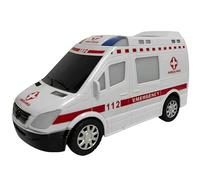 Generico Ambulancia - Juguete con luces y sonidos y movimiento misterioso Bump & Go Ambulancias de primeros auxilios con luces sonidos ambulancia grande para niños con movimiento de sirenas y faros