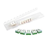 Genérico American Mahjong Rack with Magnetic Pusher - Acrylic Tile Holder Organizer, Detachable Stand For 17.5in Or 20in Game Sets