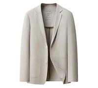 Genérico Americana Hombre Casual, Blazer Informal para Hombre, Chaqueta Deportiva De Dos Botones, Chaqueta De Traje Ligera, Corte Entallado, Traje De Negocios Formal De Algodón, Chaqueta De Esmoqu