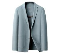 Genérico Americana Hombre Casual, Blazer Informal para Hombre, Chaqueta Deportiva De Dos Botones, Chaqueta De Traje Ligera, Corte Entallado, Traje De Negocios Formal De Algodón, Chaqueta De Esmoqu