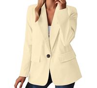 Genérico Americana Mujer Talla Grande, Chaqueta Punto Mujer Primavera Mangas Larga Elegante Oficina Traje De Chaqueta Outwear Casual Slim Fit Entallada Básica Blazer con Bolsillos