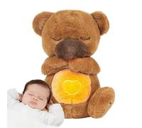 Genérico Amplio Muñeca De Oso - Juguete De Relajante, Música De Iluminación Oso | Sonidos Portátiles Y Calmantes, Ayuda De Relajación De Tela Suave para Niños Pequeños, Compañera De Sueño