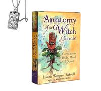 Genérico Anatomy of a Witch Oracle - Edición de Bolsillo, Cartulina, Ideal para Principiantes, Incluye Tarjetas y Collar