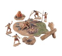 Genérico Ancient Model Figures, Prehistoric Animal and Primitive Man Set, Action Figures with Scene Accessories, Realistic Diorama Toy For Educational Play Party Decor Preschool Classroom Display