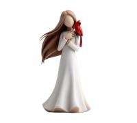 Genérico Angel Figurines - Resin Statue | Memorial Figurine with Bird Decoration, Red Color Accent with Artistic Functions, Sentimental Gift for Living Room Bedroom Shelf, Home Decor