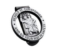 Genérico Angel Visor Clip - Vintage Metal Blessing Car, Protection Accessory with Inspirational Message, Spiritual Safety Ornament for Trucks Cars, Adult, Family, Friends, Travel