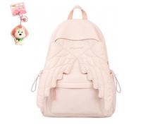 Genérico Angel Wing Backpack, Wing Themed Nylon Daypack with Zipper (Pink)
