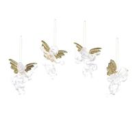 Genérico Angelo Per Albero Di - Piccoli Per L'albero Di, 4 Pezzi Di Da Appendere Con Angelo Di, Articoli Per Feste, Riempitivi Per Sacchetti