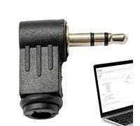 Generico Ángulo de 3,5 mm macho - Convertidor convertidor de audio para auriculares estéreo | Conector de cable de audio DIY -a-te, convertidor de audio de 3 pines, ángulo recto