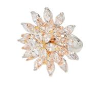 Genérico Anillo Abierto con Copo de Nieve y Circonita Giratoria Deja Ir y Volver, Joya Inspiradora Ajustable para Mujer (1 PCS-B)