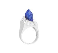 Genérico Anillo Ajustable Mujer, Anillo De Piedra Natural Apilable Ajustable Con Prisma Hexagonal De Cristal, Anillos De Piedras Preciosas, Declaración De Equilibrio Reiki, Joyería De Eternidad P