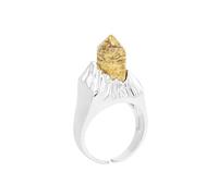 Genérico Anillo Ajustable Mujer, Anillo De Piedra Natural Apilable Ajustable Con Prisma Hexagonal De Cristal, Anillos De Piedras Preciosas, Declaración De Equilibrio Reiki, Joyería De Eternidad P