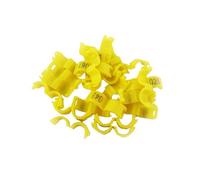 Genérico Anillo con Clip for Canario de 20Ps, Anillo con Clip for pájaro, Paloma, Loro pequeño, Anillos for Patas de pájaros, diámetro Interior de 2,7mm, 3mm, 4mm, 4,5mm y 5mm(Yellow,3mm)