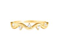 Genérico Anillo de amor propio con ondas Healing Is Not Linear, plata de ley, perfecto para uso diario y regalos, joyería inspiradora (Gold,5)