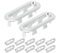 Genérico Anillo de Desbordamiento para Lavabo de Baño, Accesorio para Fregadero, 12 Piezas Rectangulares, Resistente Corrosión, Color Uniforme, para Uso en Cocina y Baño Doméstico