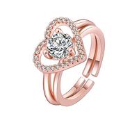 Genérico Anillo Personalidad Compromiso Mujer Anillo de mujer Anillo Anillo Joyería Anillos de circón con incrustaciones Anillos Servilleta Manos (Colour, One Size)