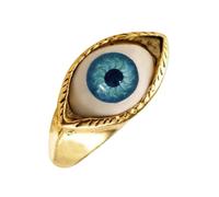 Genérico Anillo vintage con - Anillo de malvado para mujeres | Banda de mirada de la aleación de Punk Devil's | Chicas Encantadoras de moda de Girl Glance Blue Glance, adorno de botín elegante