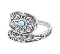 Genérico Anillos de aleación de piedra hechos a mano Banda elegante que se puede abrir para uso diario o evento formal para regalar Anillos de aleación de piedra