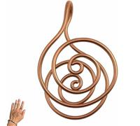 Genérico Anillos de cobre con espiral Reiki para meditación y sanación energética, anillos hechos a mano, brazaletes de cobre hechos a mano para el trabajo (1pcs-without gems)