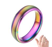 Genérico Anillos Giratorios De Control Del Estado De Ánimo - Anillos De Estadso De Ánimos De 0,7 Pulgadas | Moods Riñg Para Niños Pareja Riñg 1 Uds. Que Cambia De Color Estado De Ánimo Emoción