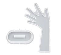 Genérico Anillos Resin Handder Resin, Mano | Pendiente de Mano Trenza-Drest -RCK -Craft Molde fundido | Halm Chain Rings Organizador Hacer Mujer