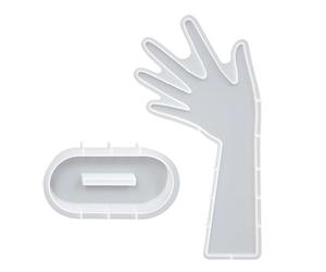 Genérico Anillos Resin Handder Resin, Mano | Pendiente de Mano Trenza-Drest -RCK -Craft Molde fundido | Halm Chain Rings Organizador Hacer Mujer