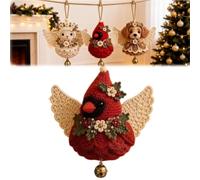 Genérico Animal Angel Crochet Ornament DIY Kit,Beginner Friendly Cute Animal Shape Hanging Decor Craft Set with Soft Yarn,Tree Decoration Craft for Adults, for Handmade Lovers Gift
