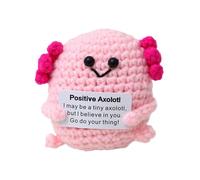 Genérico Animal Axolotl - Lindo Crochet Doll | Positive Axolotl Crochet | Crochet Kit for Beginners | Axolotl Crochet Animal Kit | Supportive for Boys & Girls Crochet Animals with Positive Card