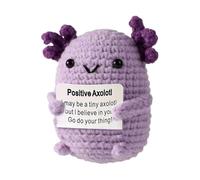 Genérico Animal Axolotl - Lindo Crochet Doll | Positive Axolotl Crochet | Crochet Kit for Beginners | Axolotl Crochet Animal Kit | Supportive for Boys & Girls Crochet Animals with Positive Card