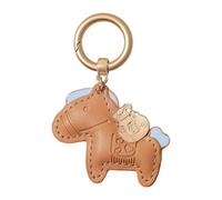 Genérico Animal Chain - Horse Key Charm | Mini Goodluck Chain, Luck Horse Key Charm with Soft Detailed Design, Backpack Pendant with Keyring, Festival Luck Keychain for Bag Accessory