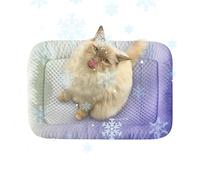 Genérico Animal Cooling Bed Mat, Soft Comfort Layer, Portable Easy-Clean Style, Medium Size Blue Single Unit for Small Pets Puppies Cats Rabbits Hamsters Home Travel Crate Outdoor Use