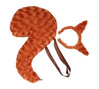 Genérico Animal Costume, Squirrel Headband, Plush Tail Accessory, Soft Lightweight Fabric, Cute Cosplay Set, School Party Halloween Zoo Use, 15.75-17.72 Inches Brown 1 Set
