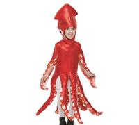 Genérico Animal Costumes for Kids Unisex Red Octopus Clothing