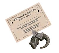 Genérico Animal de Bolsillo - Mini estatua relajante de dragón de 7,8 x 6 cm con tarjeta de inspiración, figura antiestrés, tótem de motivación de escritorio, bolsillos pequeños,