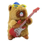 Genérico Animal De De Capibara: Grabación De Baile, Lindo Muñeco De, Almohada Pequeña con Accesorio De Guitarra, Juguete De Animado Que Habla Y Canta, Gafas De Colores Aleatorios, Compa