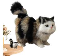 Genérico Animal de Peluche de Gato Realista, Gato de Peluche, Cosas geniales para su habitación, sensación de Mano Suave y Delicada Simulación Linda de de, Esponjoso Que para la decoración d