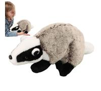 Genérico Animal De Peluche De Tejón | Lindo, Suave, Mimoso, Decorativo | Muñeco De Peluche De Tejón Para Vivir, Habitación, Dormitorio, Habitación De Niños, Estante, Coche