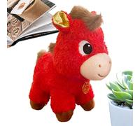Genérico Animal de Peluche Lindo - Mascota Dulce Rojo de Año Nuevo, 2026 Caballo de Peluche | para Adultos Cumpleaños Halloween Navidad De Medias Mesita De Noche Dormitorio