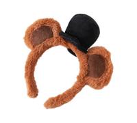 Genérico Animal Ears Headband - Brown Face Makeup Headwear,Bear Face Wash Headband,for Halloween Carnival Convention Performance Dress Up Cosplay Everyday Wear