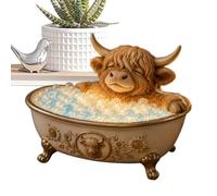 Genérico Animal Figurines Home Decor - Resin Light Up Table Decor - Animal in Bathtub Desk Statue,for Homeowners Renters Women Men Home Apartment Office Dorm Living Room Bedroom Study Bookshelf