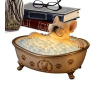 Genérico Animal Figurines - Resin Light Up Sculpture | Animal in Bathtub Desk Statue - for Homeowners Renters Women Men Home Apartment Office Dorm Living Room Bedroom Study Bookshelf