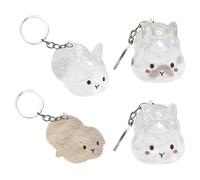 Generico Animal Hair Memory Jar, Pet Storage Bottle, Bunny Style Keepsake, Small Transparent Holder, Container for Birthday Ceremony Travel Display at Home or, Acrylic 7x6x5cm